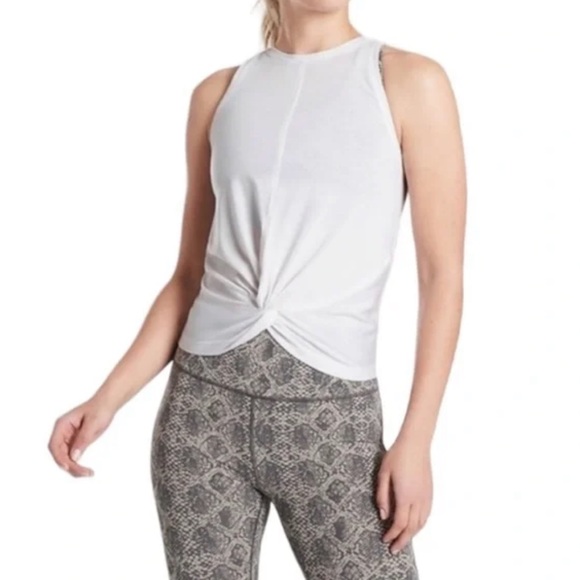 Athleta Women’s Essence Twist Tank Top White Small - Picture 1 of 7